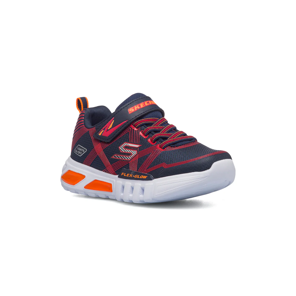 Scarpe sportive blu da bambino con luci nella suola Skechers Flex Glow - Image 10