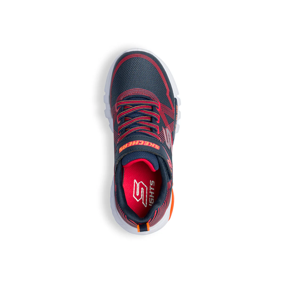 Scarpe sportive blu da bambino con luci nella suola Skechers Flex Glow - Image 17
