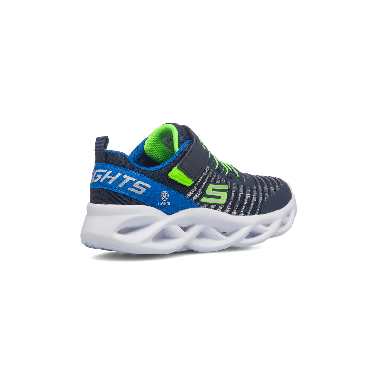 Scarpe sportive blu da bambino con luci nella suola Skechers S-Lights Twisty Brights - Image 3
