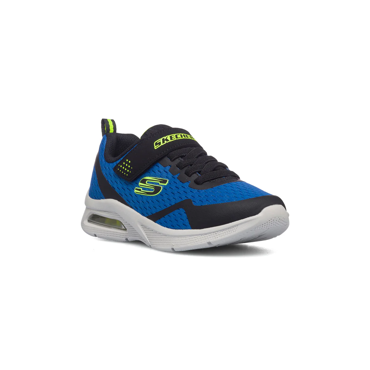 Scarpe sportive blu da bambino con suola ad aria Skechers Microspec Max - Image 9