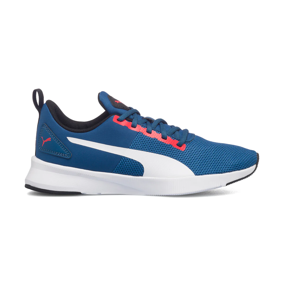 Scarpe sportive blu da ragazzo con striscia laterale Puma Flyer Runner Jr