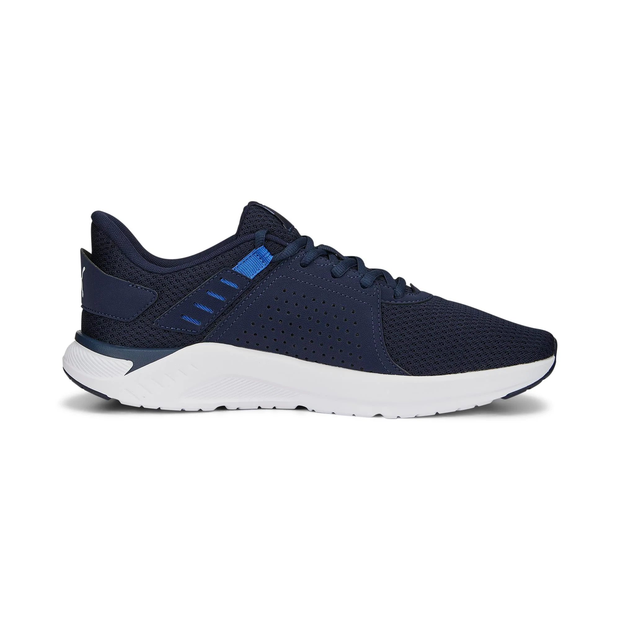 Scarpe sportive blu da uomo con logo laterale e dettagli azzurri Puma FTR Connect - Image 4