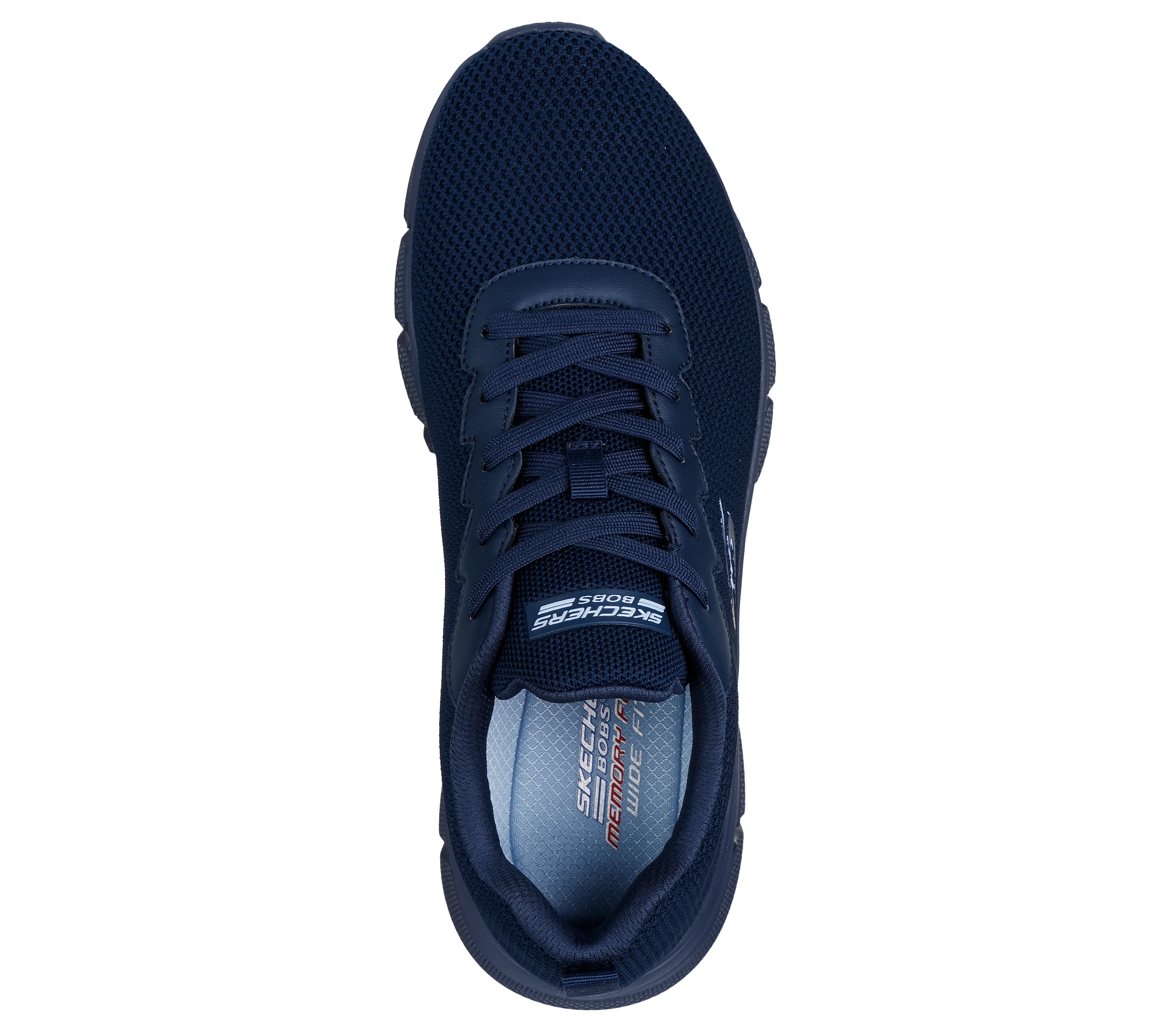 Scarpe sportive blu da uomo in tessuto mesh Skechers Bobs Sport B Flex - Chill Edge - Image 3