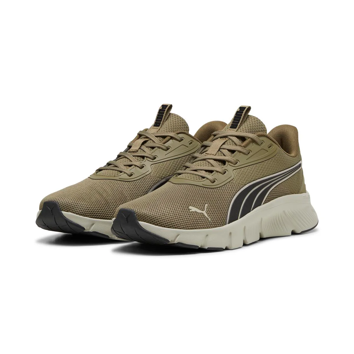Scarpe sportive da Uomo verdi in tessuto mesh Puma FlexFocus Lite