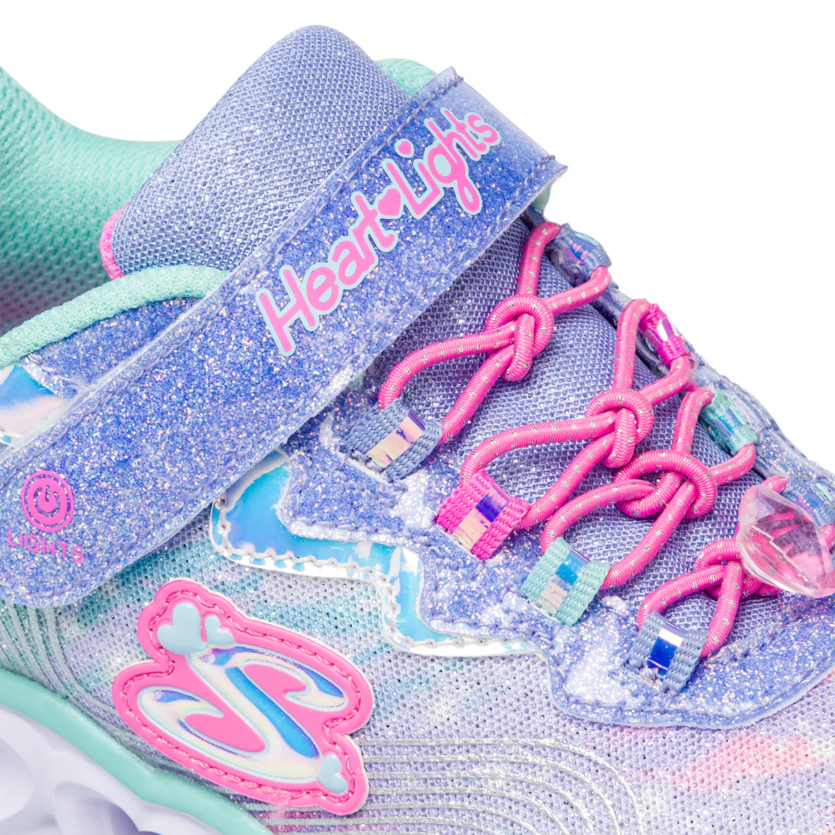 Scarpe sportive lilla da bambina con luci Skechers S-Lights Heart Lights - Image 7