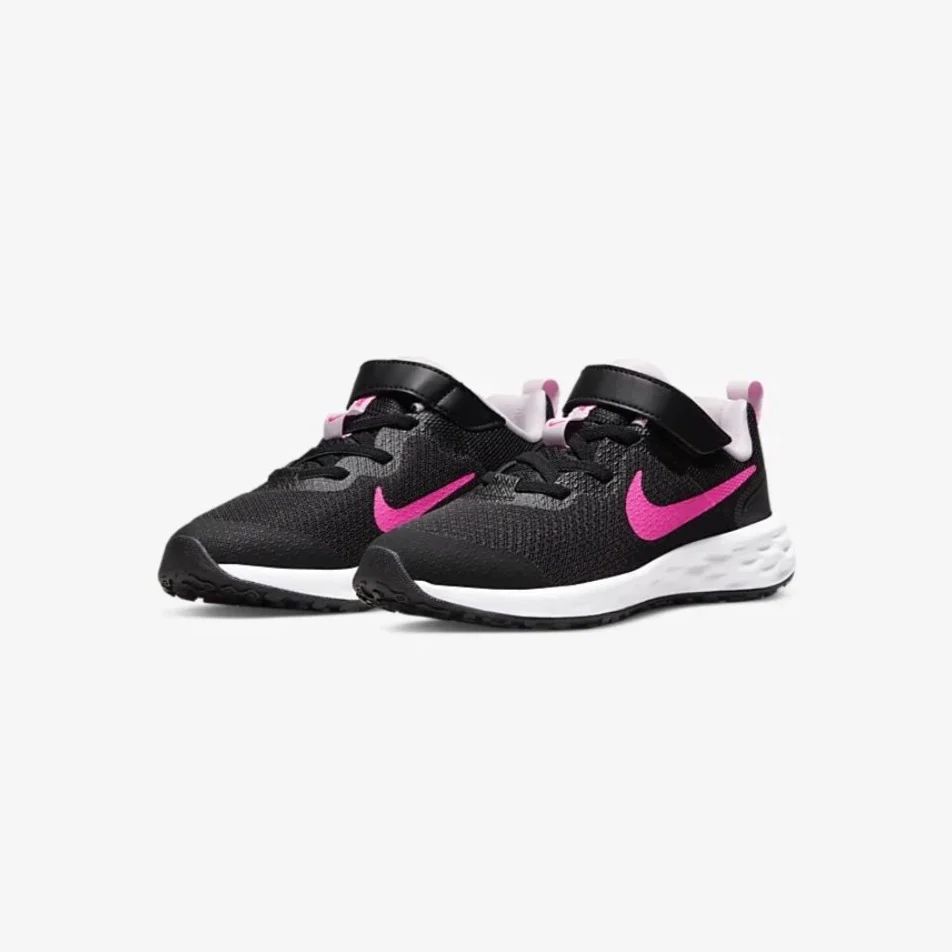 Scarpe sportive nere da bambina Nike Revolution 6 PSV - Image 5