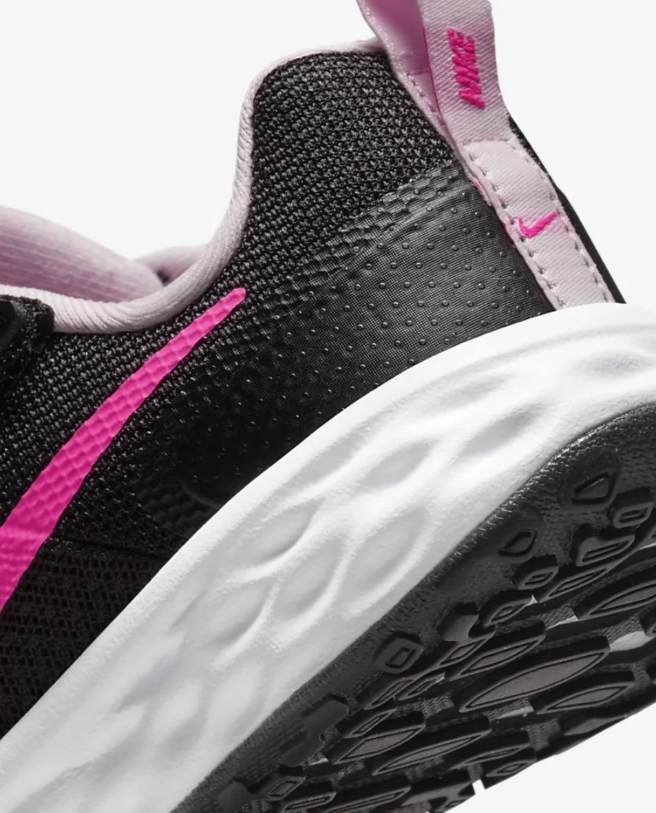Scarpe sportive nere da bambina Nike Revolution 6 PSV - Image 8