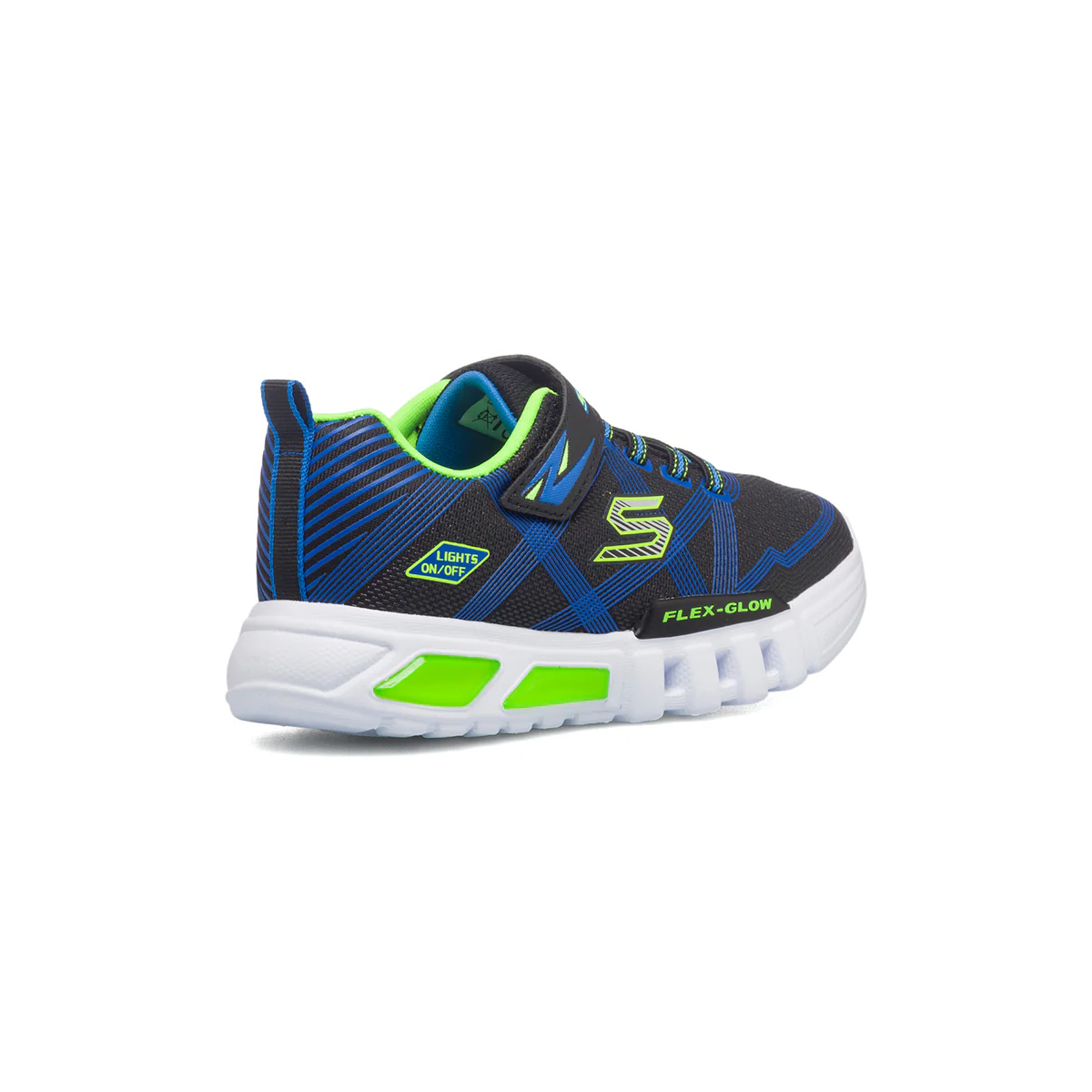 Scarpe sportive nere da bambino con luci nella suola Skechers Flex Glow - Image 3