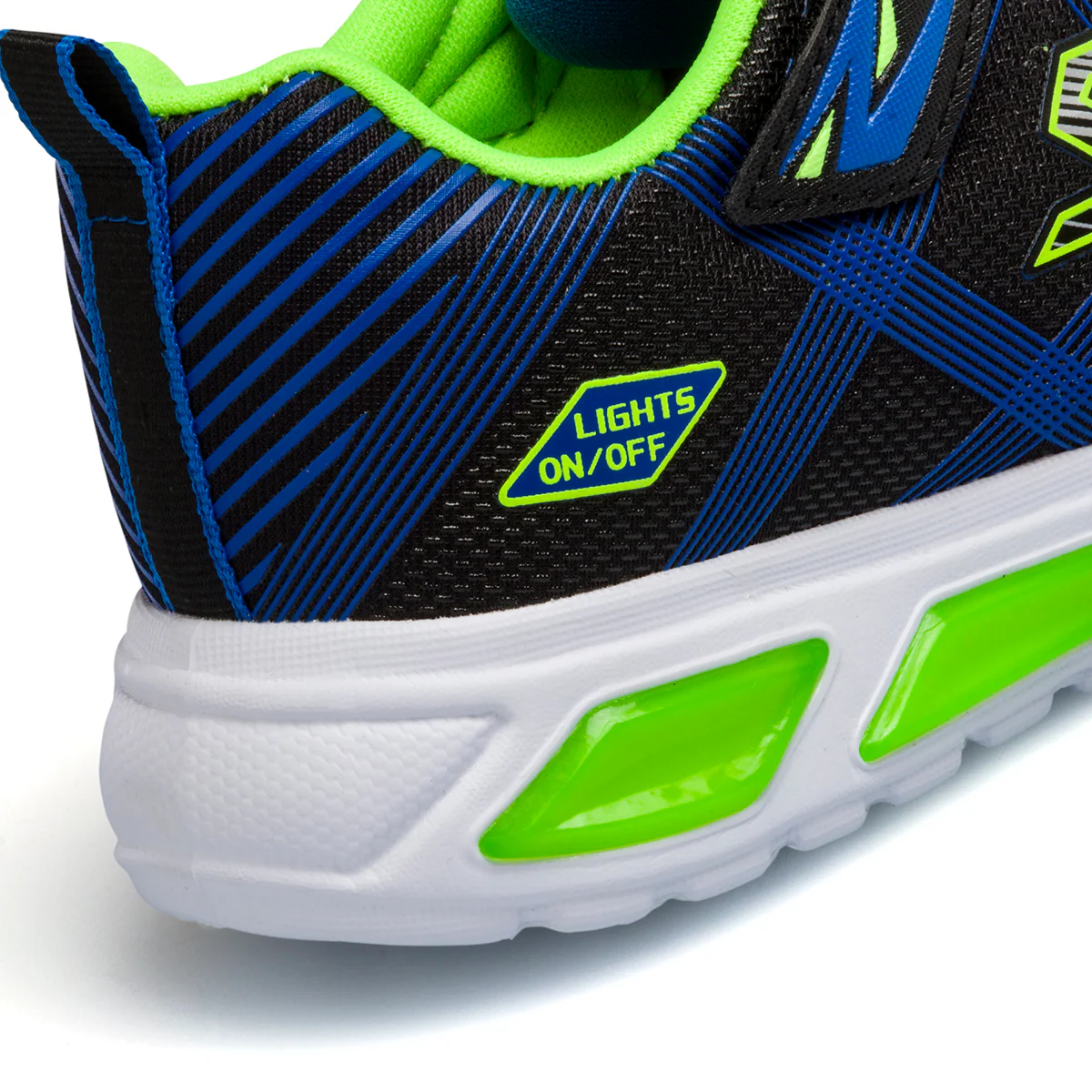 Scarpe sportive nere da bambino con luci nella suola Skechers Flex Glow - Image 8