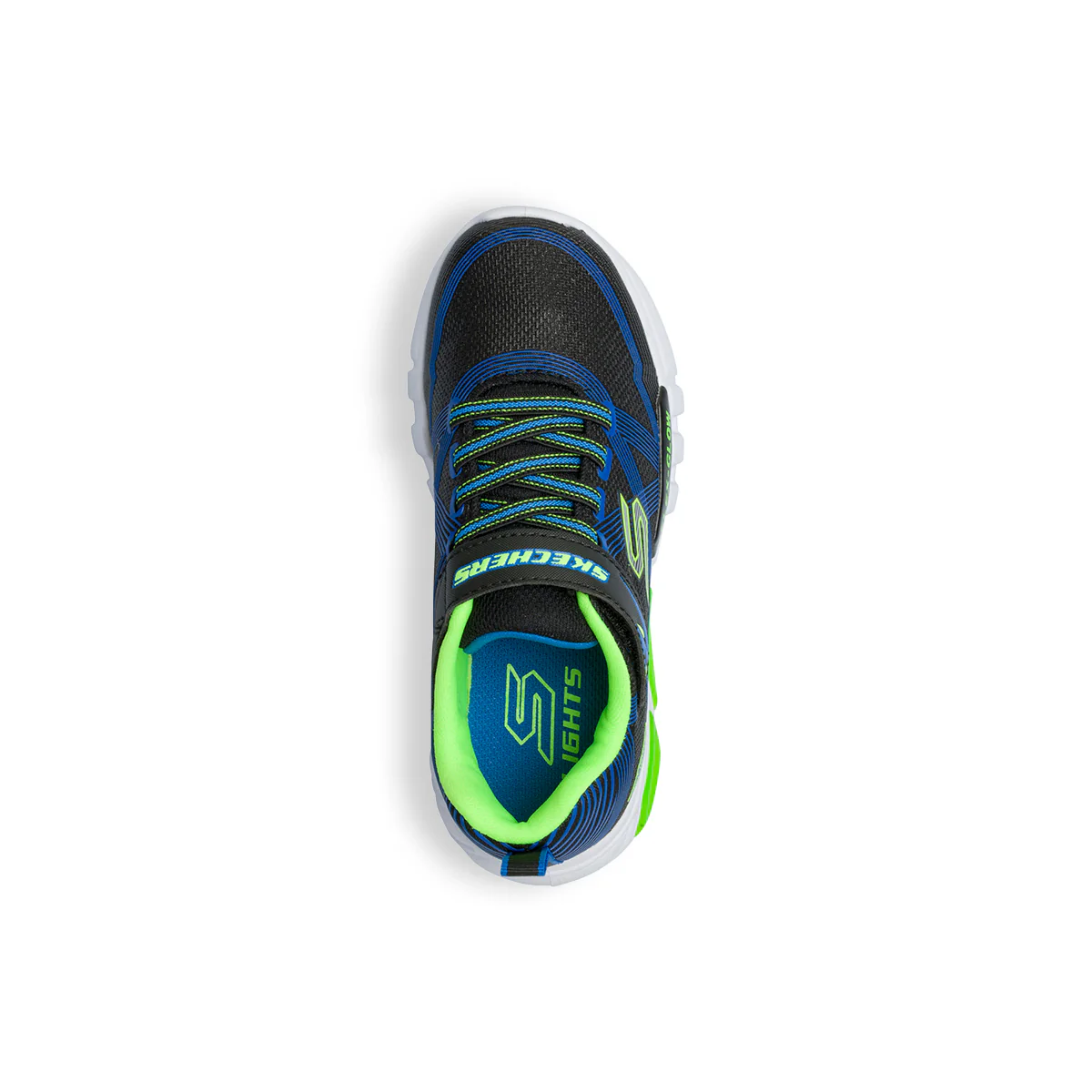 Scarpe sportive nere da bambino con luci nella suola Skechers Flex Glow - Image 9
