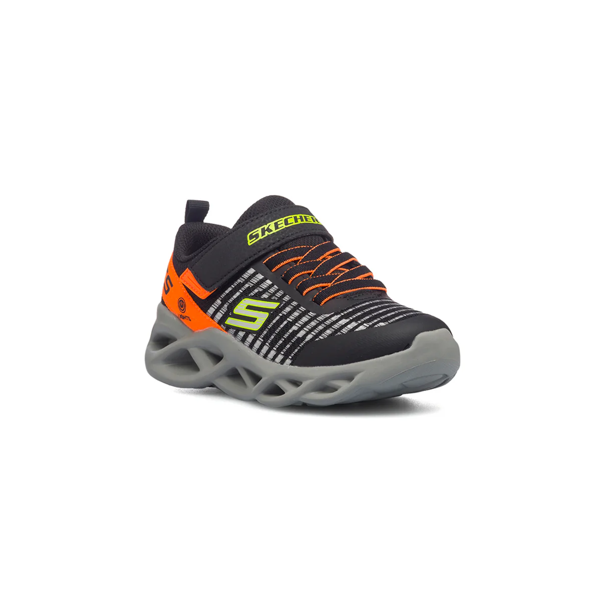 Scarpe sportive nere da bambino con luci nella suola Skechers S-Lights Twisty Brights - Image 2