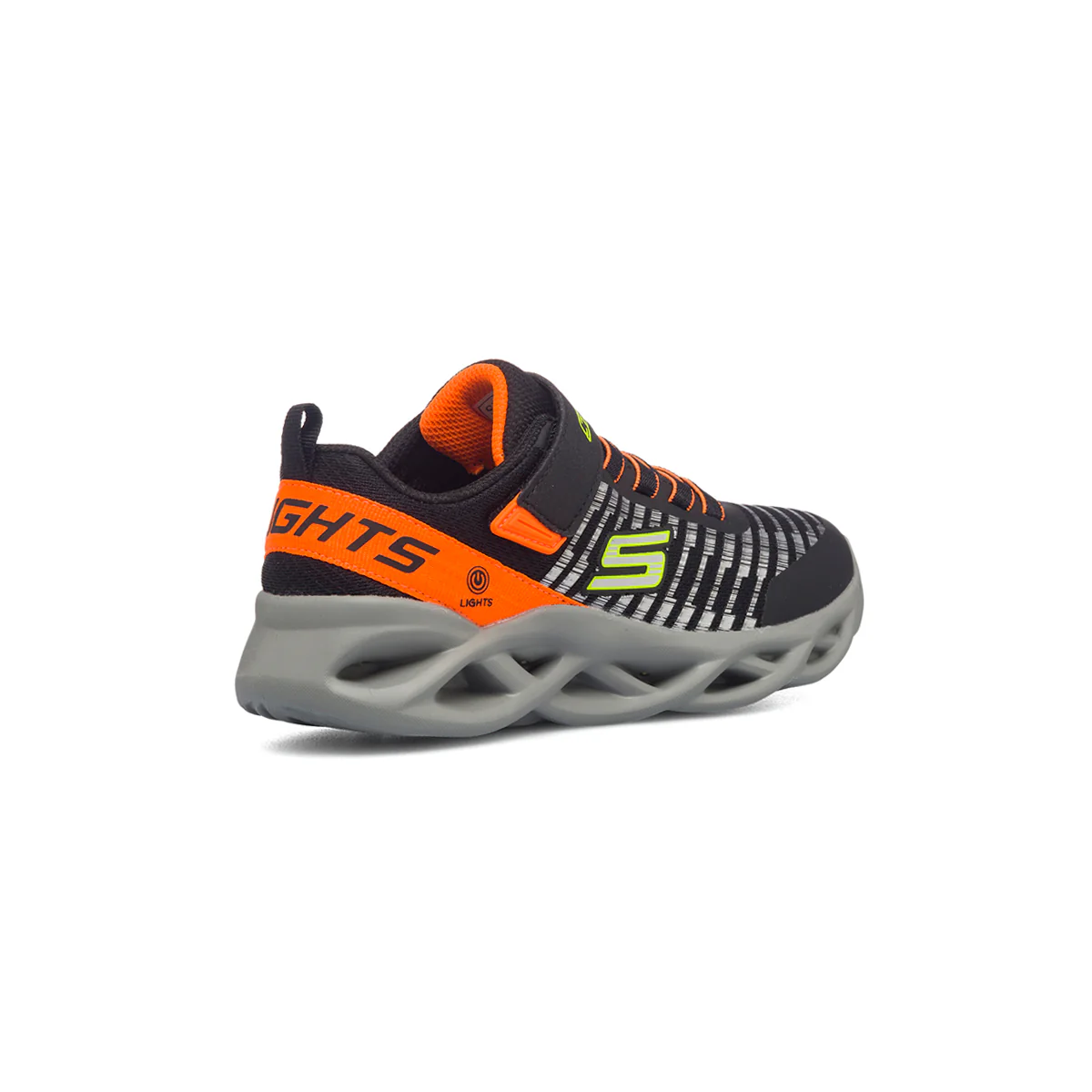 Scarpe sportive nere da bambino con luci nella suola Skechers S-Lights Twisty Brights - Image 3