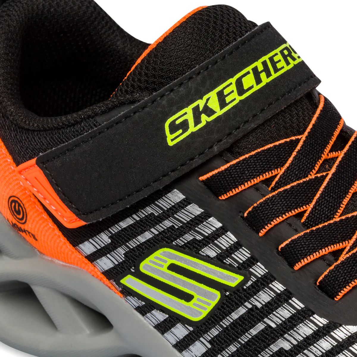 Scarpe sportive nere da bambino con luci nella suola Skechers S-Lights Twisty Brights - Image 7