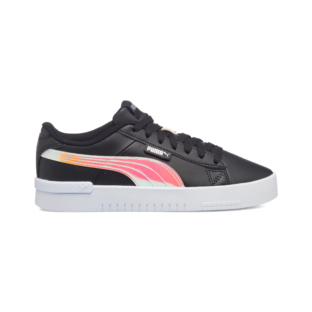 Scarpe sportive nere da ragazza con striscia effetto laminato Puma Jada Holo Jr