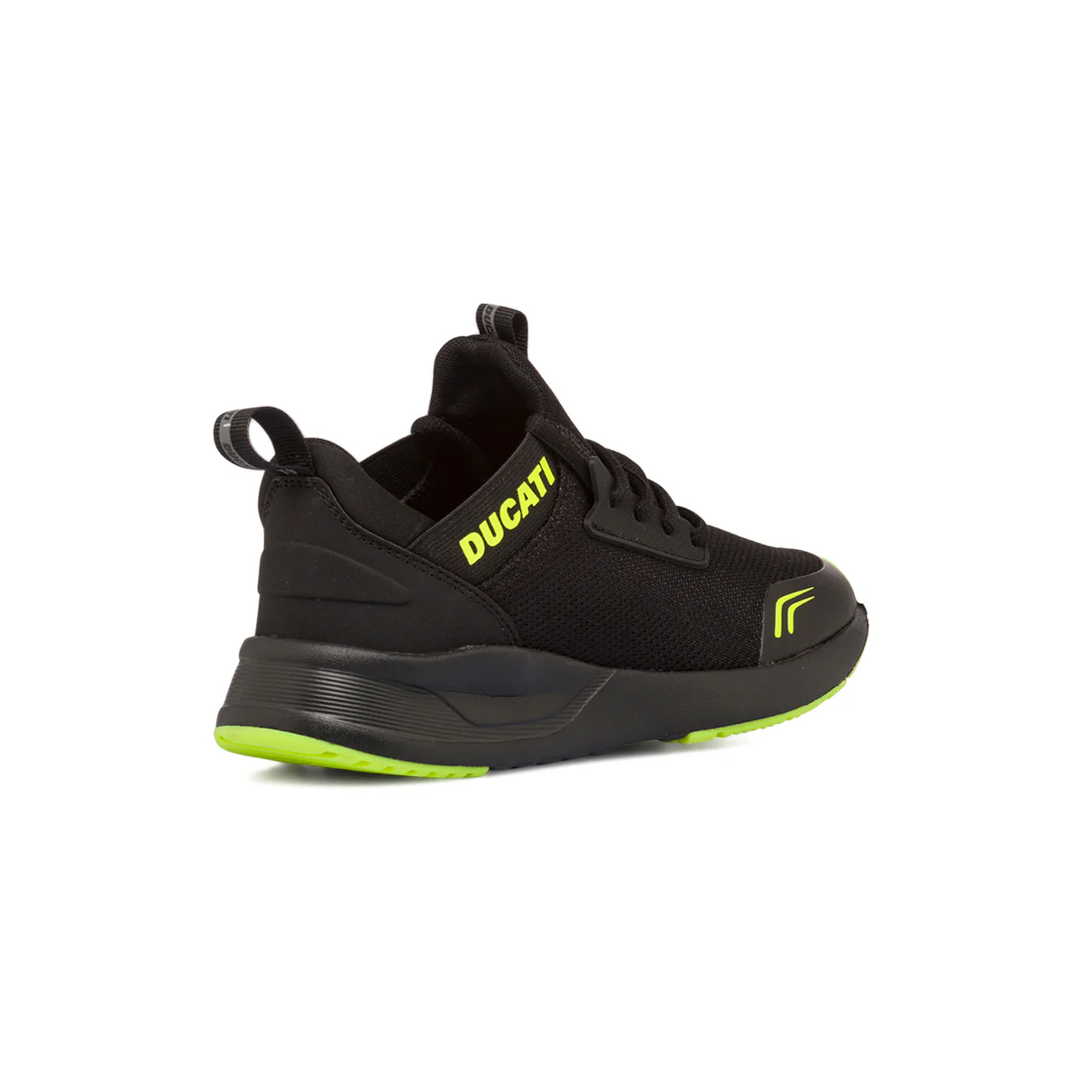 Scarpe sportive nere da ragazzo con dettagli giallo fluo Ducati Foresto K - Image 3