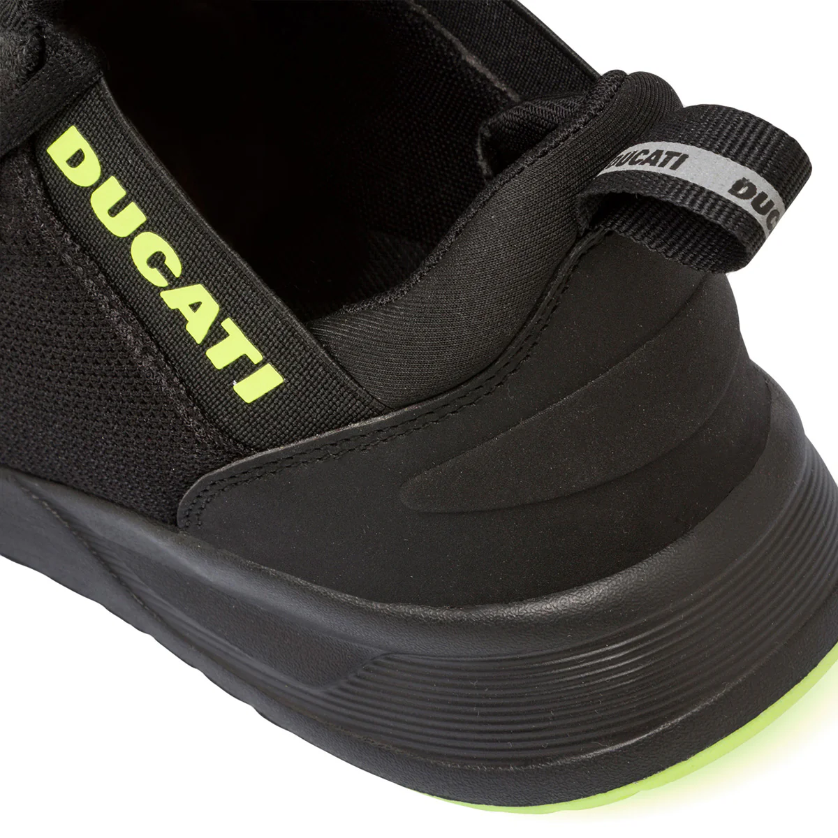 Scarpe sportive nere da uomo con dettagli giallo fluo Ducati Foresto - Image 7