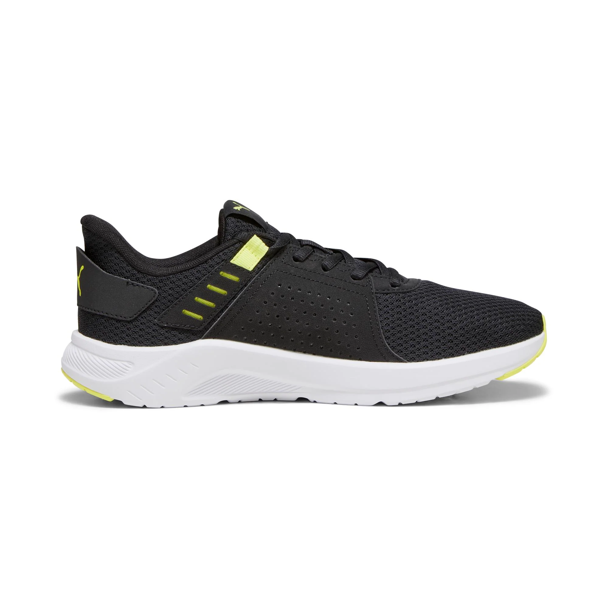 Scarpe sportive nere da uomo con logo laterale e dettagli gialli Puma FTR Connect - Image 5