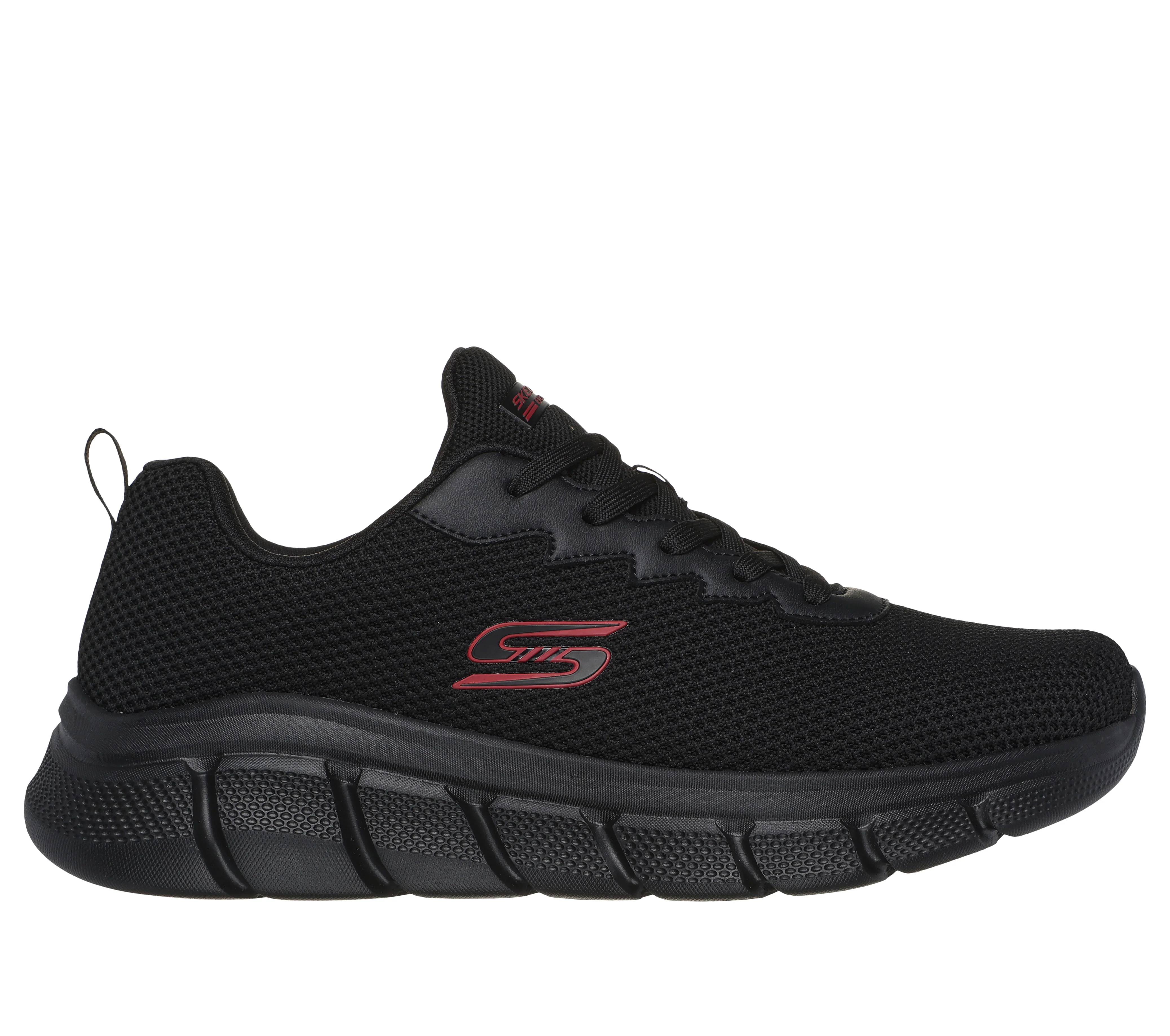 Scarpe sportive nere da uomo in tessuto mesh Skechers Bobs Sport B Flex - Chill Edge