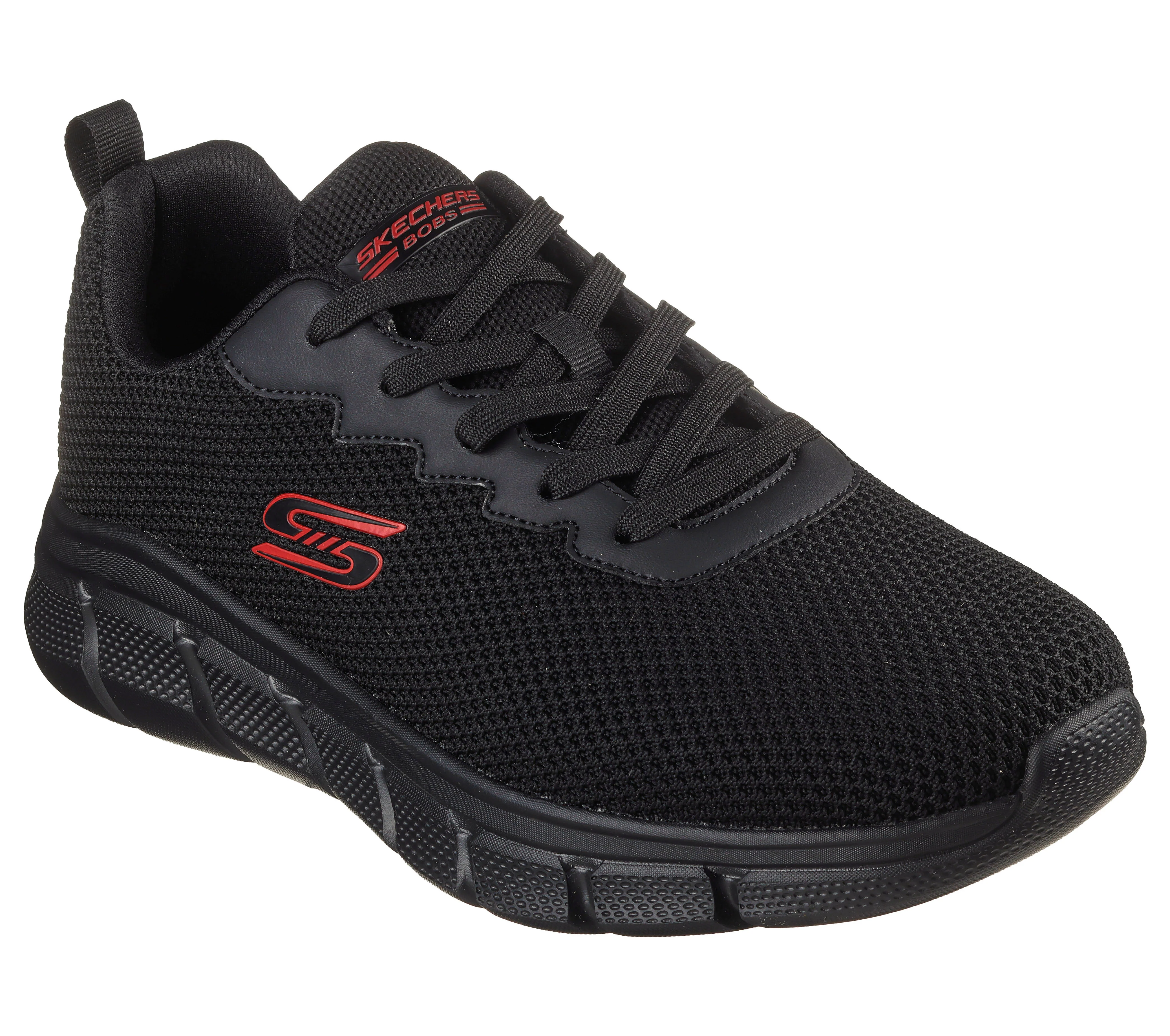 Scarpe sportive nere da uomo in tessuto mesh Skechers Bobs Sport B Flex - Chill Edge - Image 2