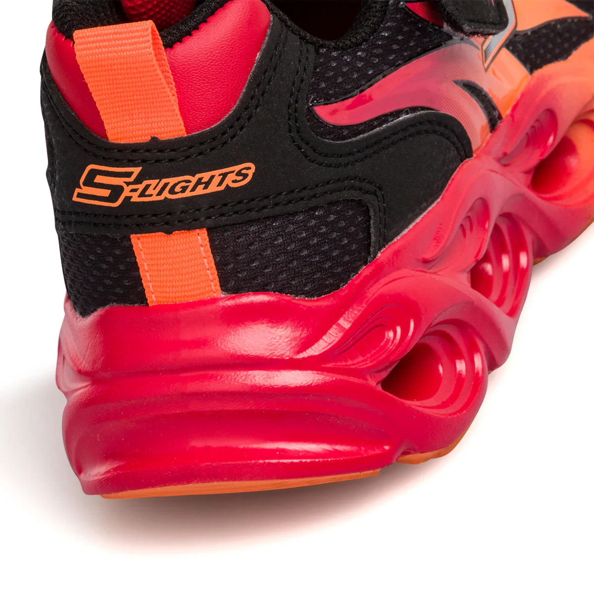 Scarpe sportive nere e arancioni da bambino con luci Skechers S-Lights: Thermo Flash - Heat-Flux - Image 7