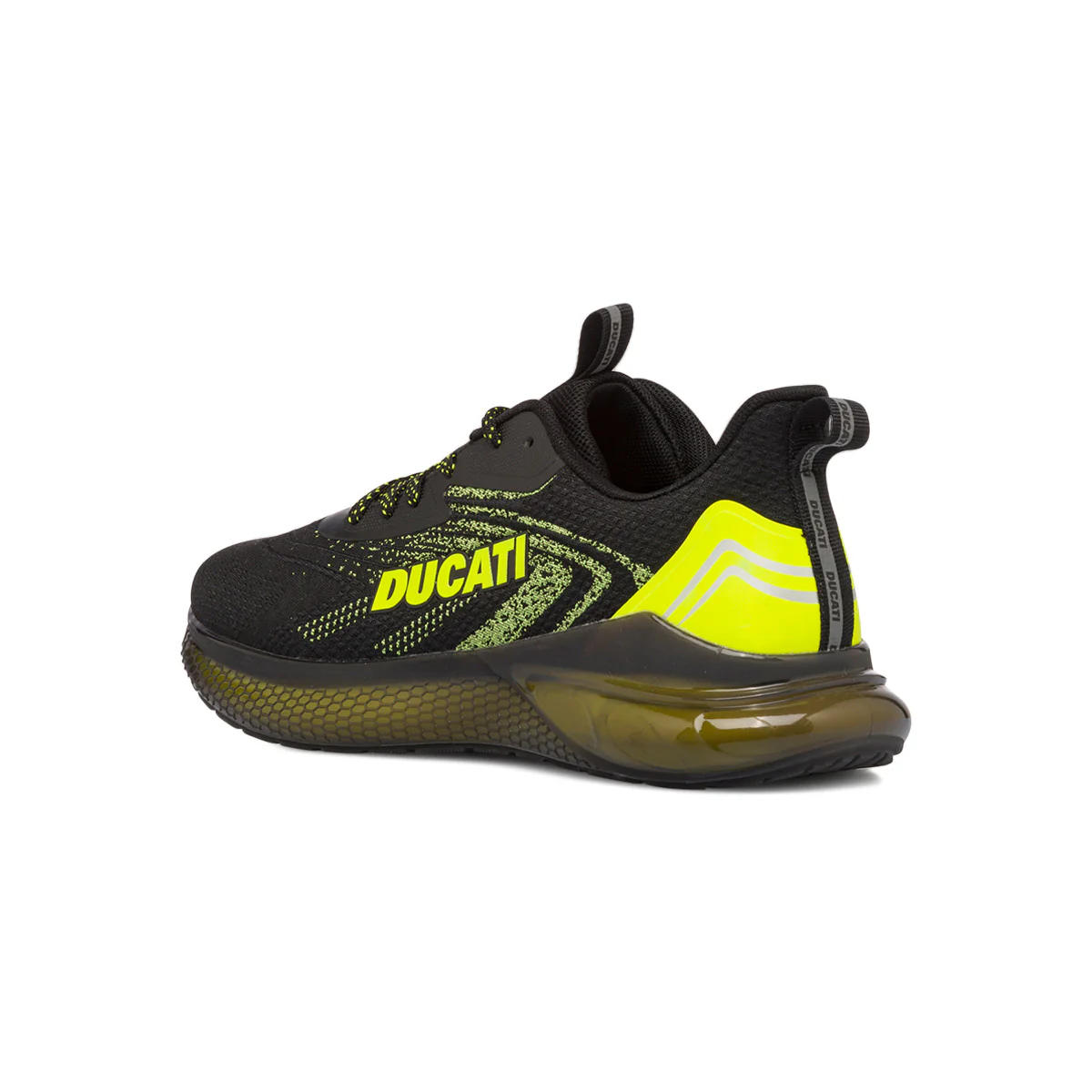 Scarpe sportive nere e giallo fluo da uomo Ducati Road Runner - Image 6