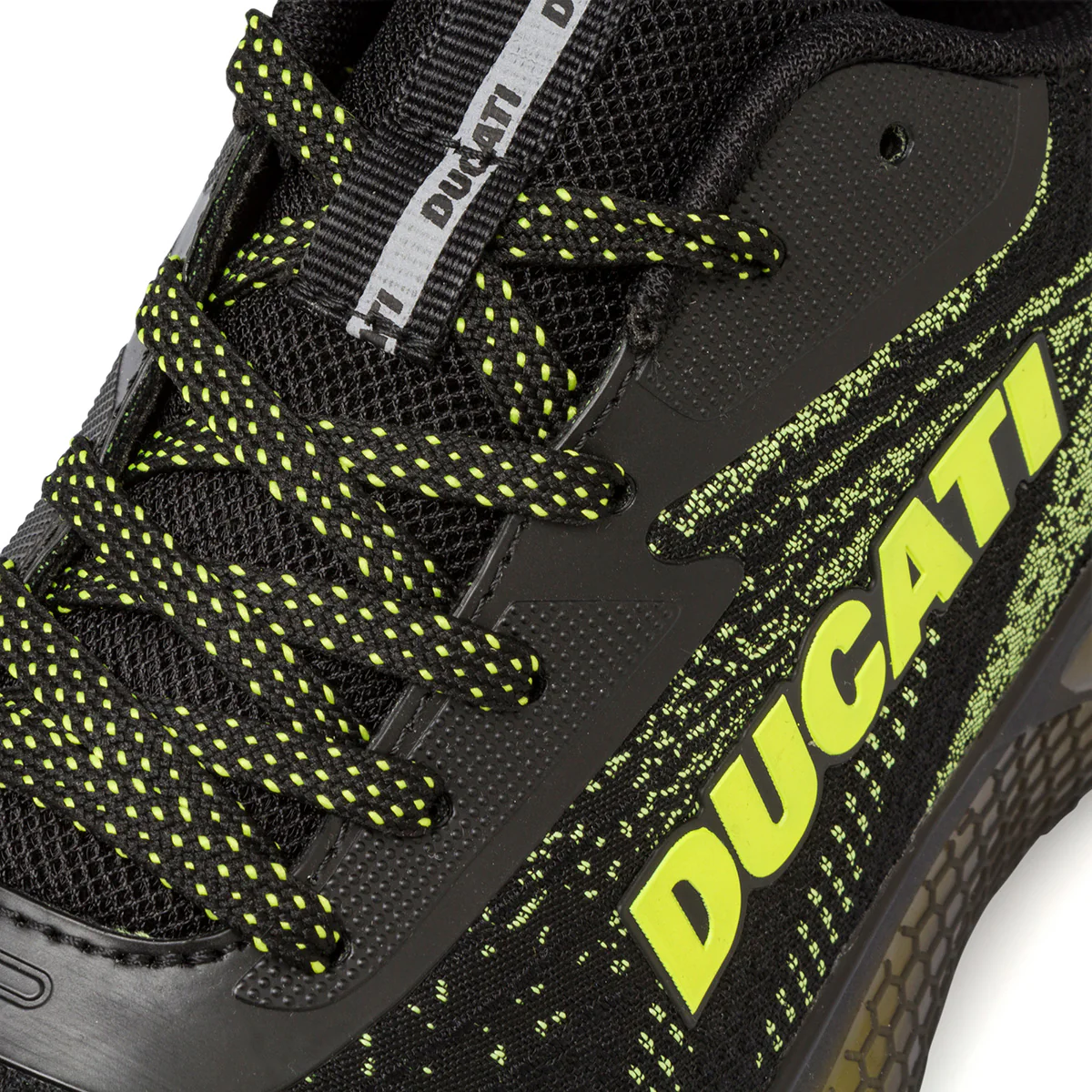 Scarpe sportive nere e giallo fluo da uomo Ducati Road Runner - Image 9