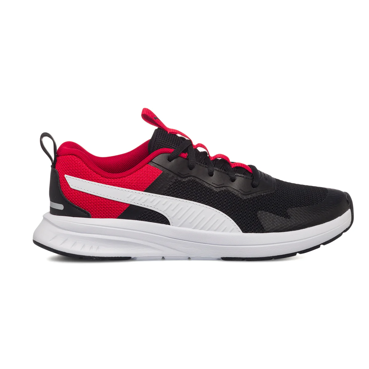 Scarpe sportive nere e rosse da ragazzo Puma Evolve Run Mesh Jr