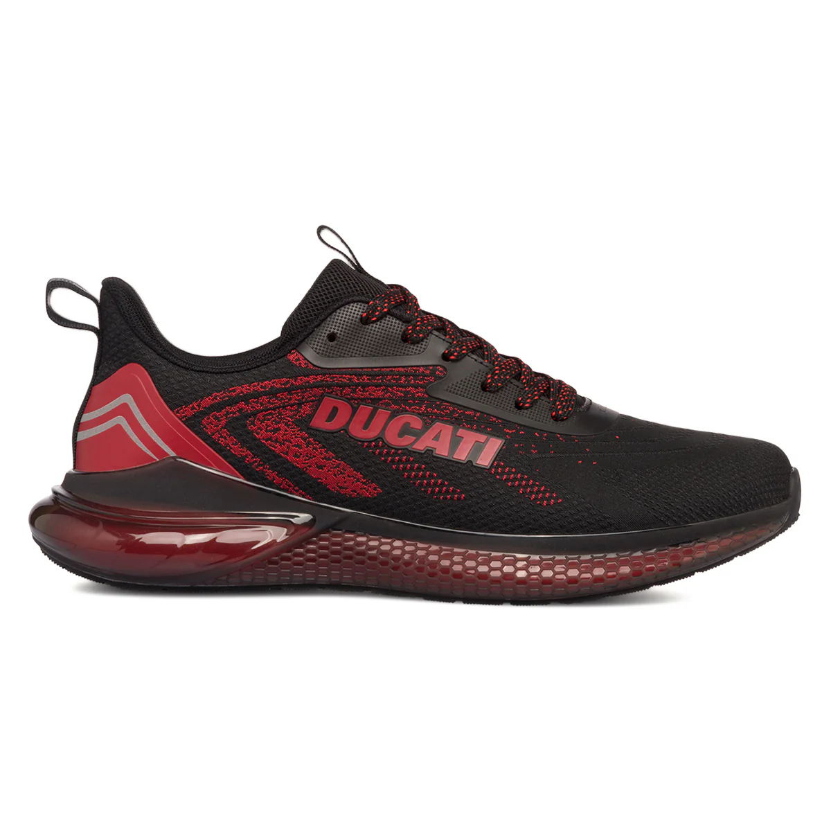 Scarpe sportive nere e rosse da uomo Ducati Road Runner