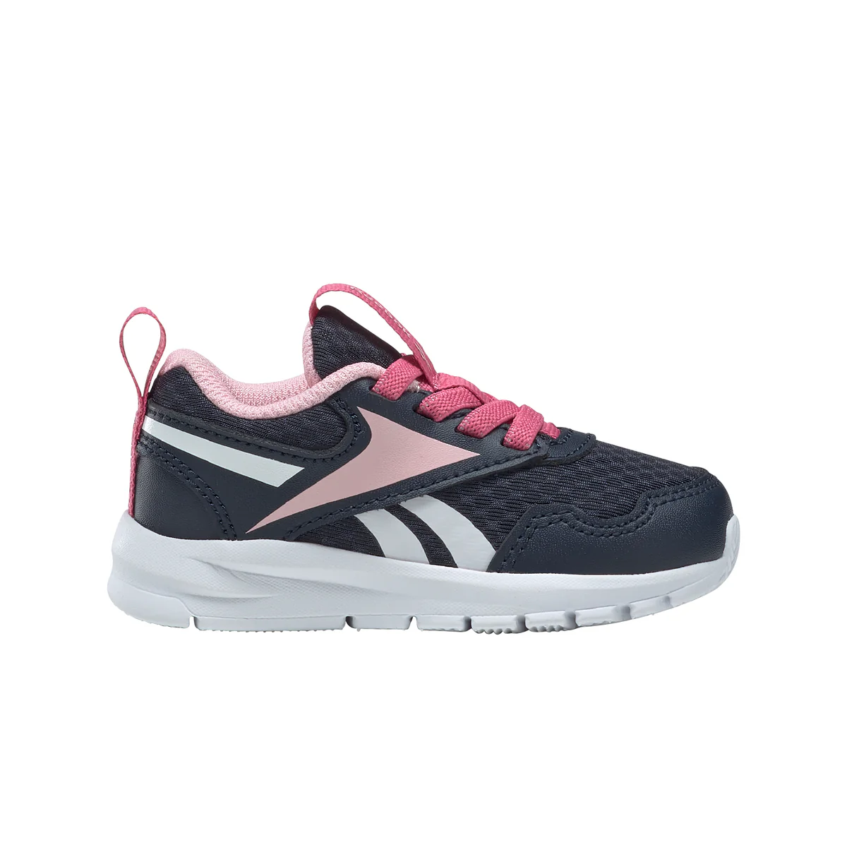 Scarpe sportive primi passi blu da bambina con dettagli rosa Reebok XT Sprinter 2