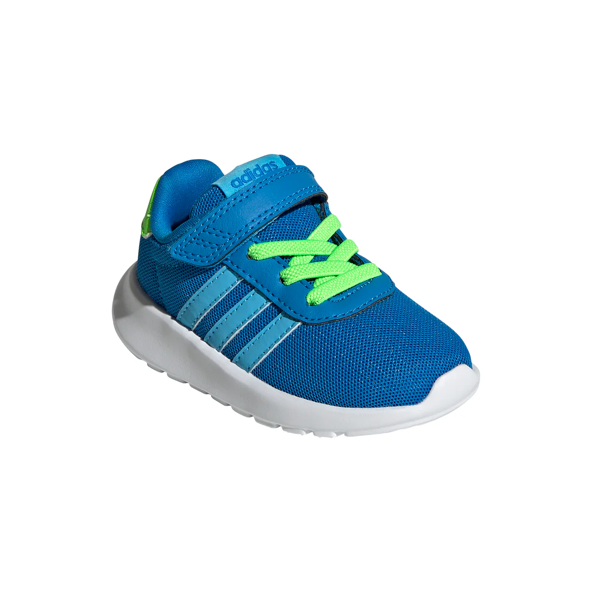 Scarpe sportive primi passi blu da bambino con strisce laterali adidas Lite Racer 3.0 - Image 2