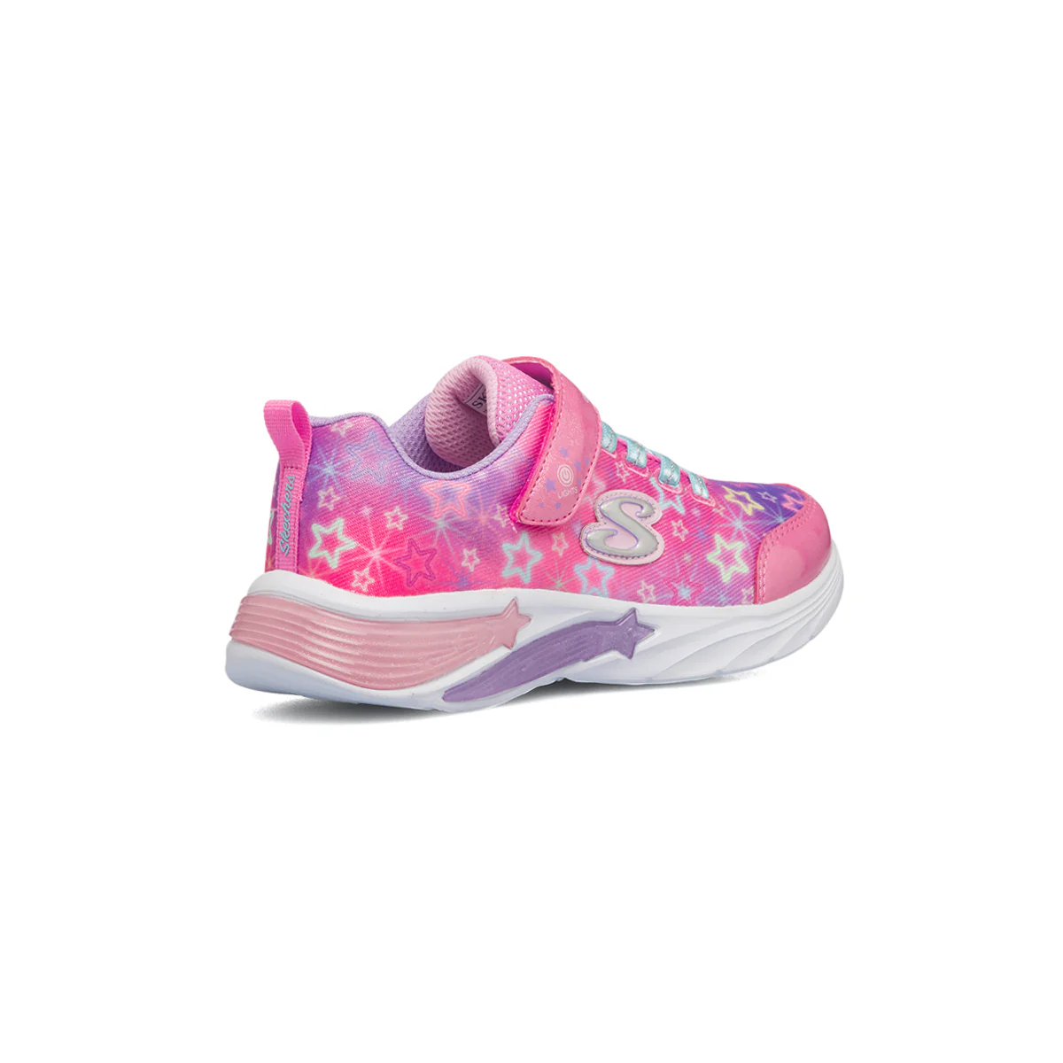 Scarpe sportive rosa da bambina con luci nella suola Skechers S-Lights Star Sparks - Image 3