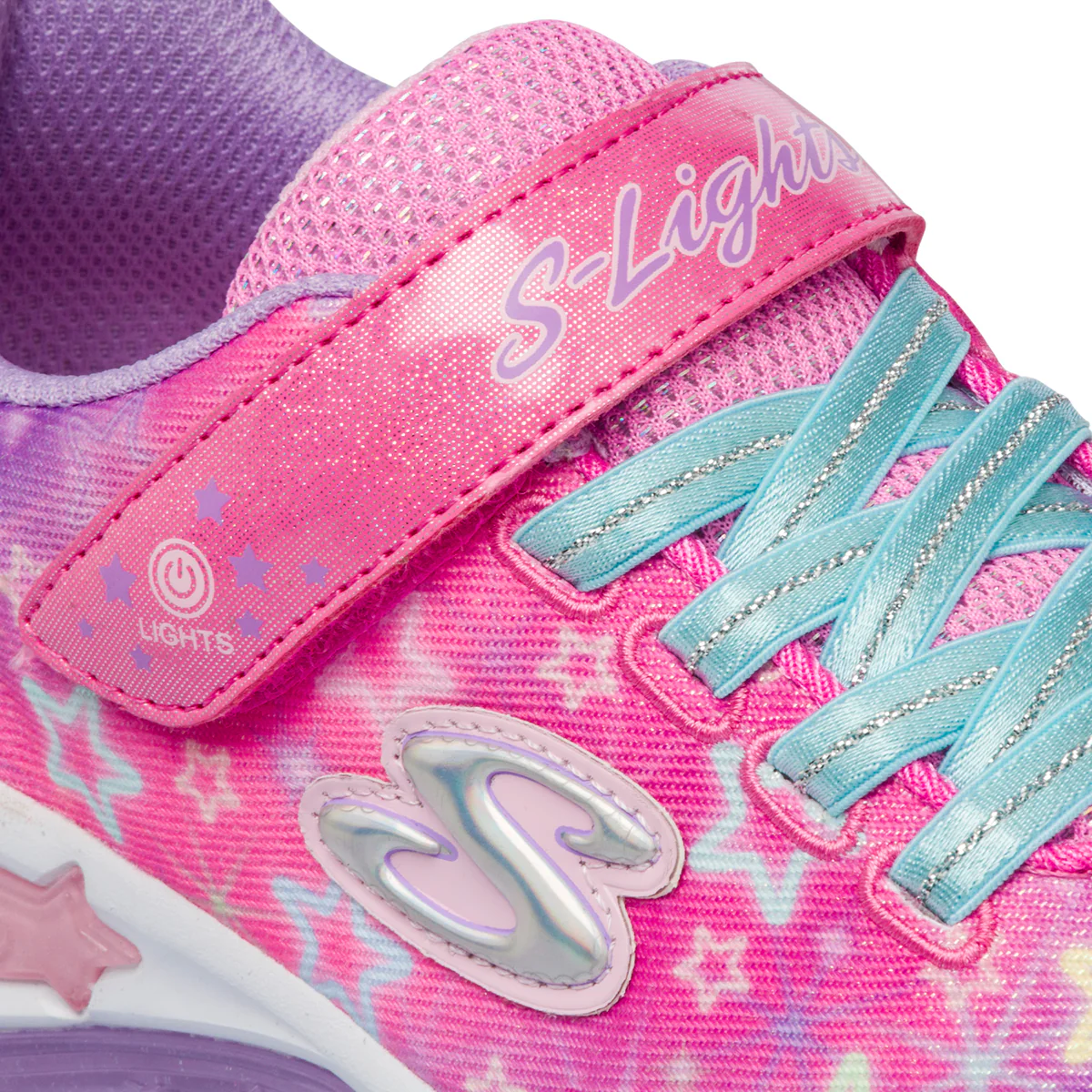 Scarpe sportive rosa da bambina con luci nella suola Skechers S-Lights Star Sparks - Image 7