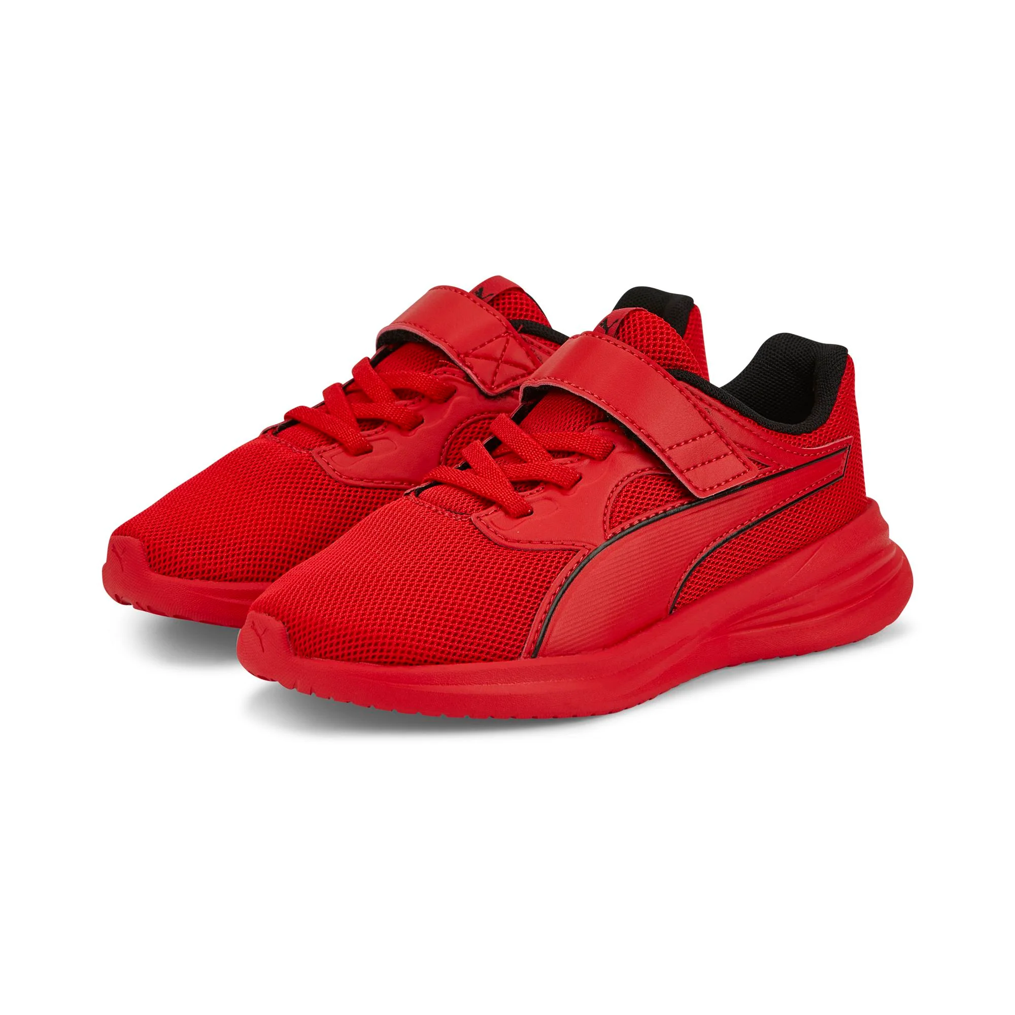 Scarpe sportive rosse da bambino in mesh Puma Transport AC+ PS - Image 2
