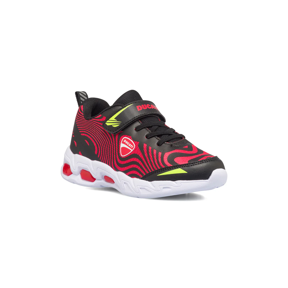 Scarpe sportive rosse e nere da bambino con logo laterale Ducati Bartolomeo 3 PS - Image 2