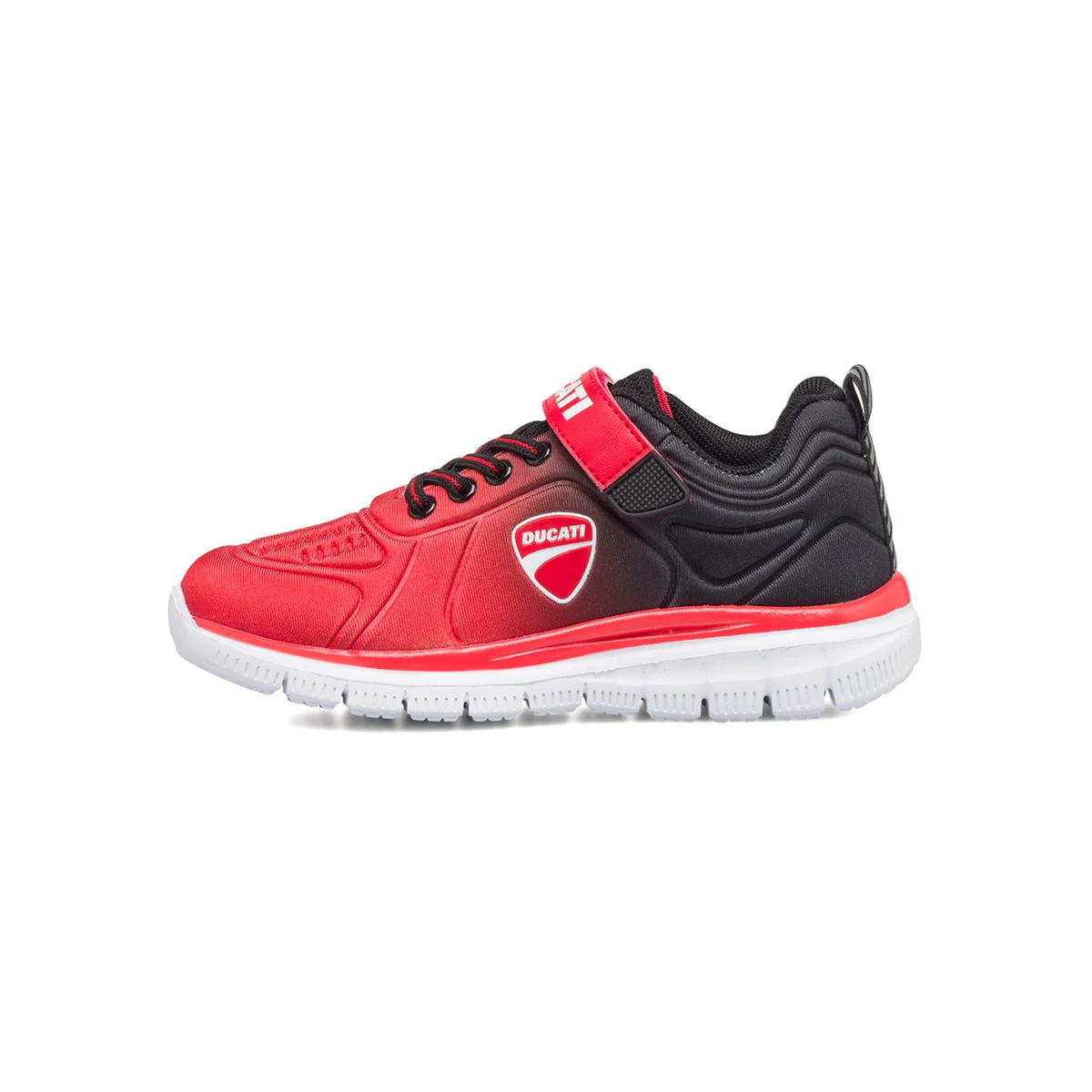 Scarpe sportive rosse e nere da bambino con logo laterale Ducati Centauro PS