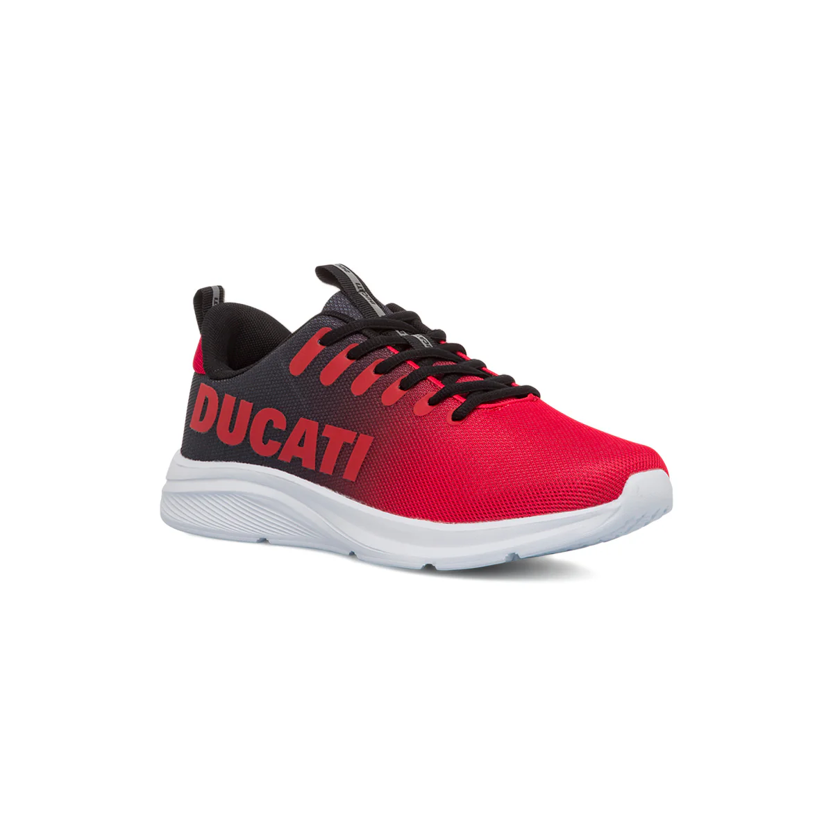 Scarpe sportive rosse e nere effetto sfumato da uomo con logo laterale Ducati Shade - Image 2