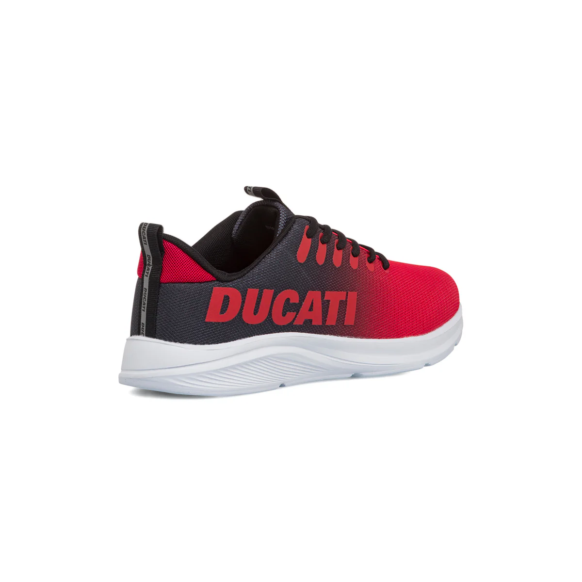 Scarpe sportive rosse e nere effetto sfumato da uomo con logo laterale Ducati Shade - Image 3