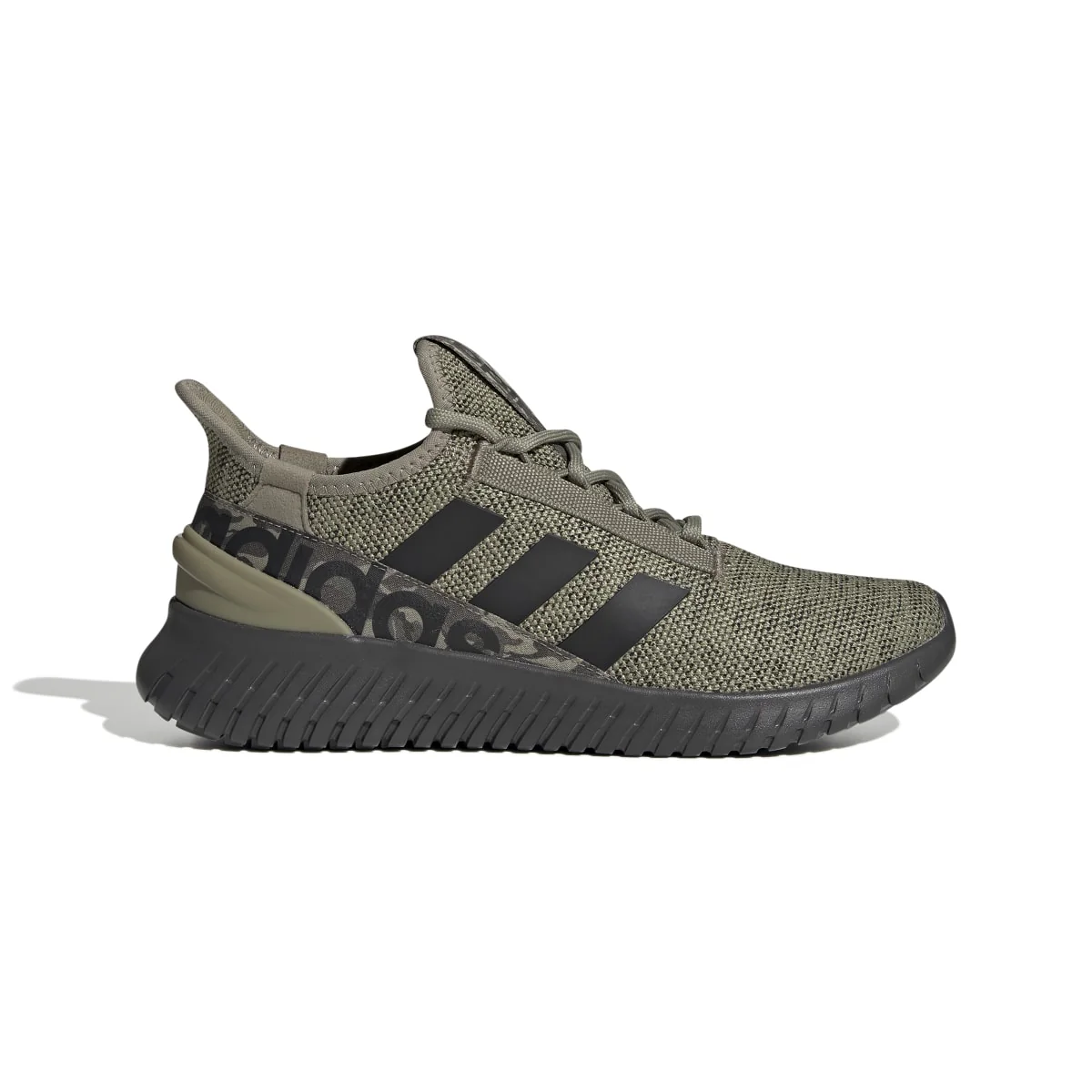 Scarpe sportive verde militare in tessuto knit adidas Kaptir 2.0