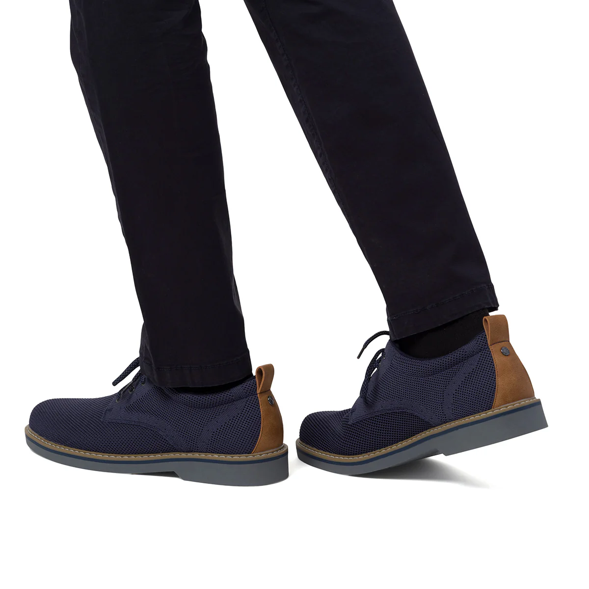 Scarpe stringate da uomo in tessuto blu mesh con allacciatura derby Riflessi Urbani - Image 2