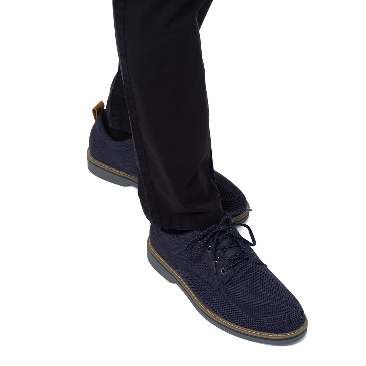 Scarpe stringate da uomo in tessuto blu mesh con allacciatura derby Riflessi Urbani - Image 3