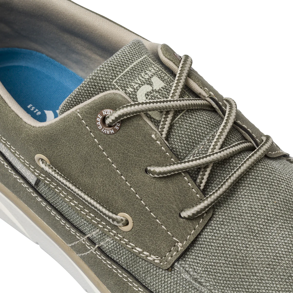 Scarpe stringate da Uomo Khaki effetto scamosciato Navigare - Image 4