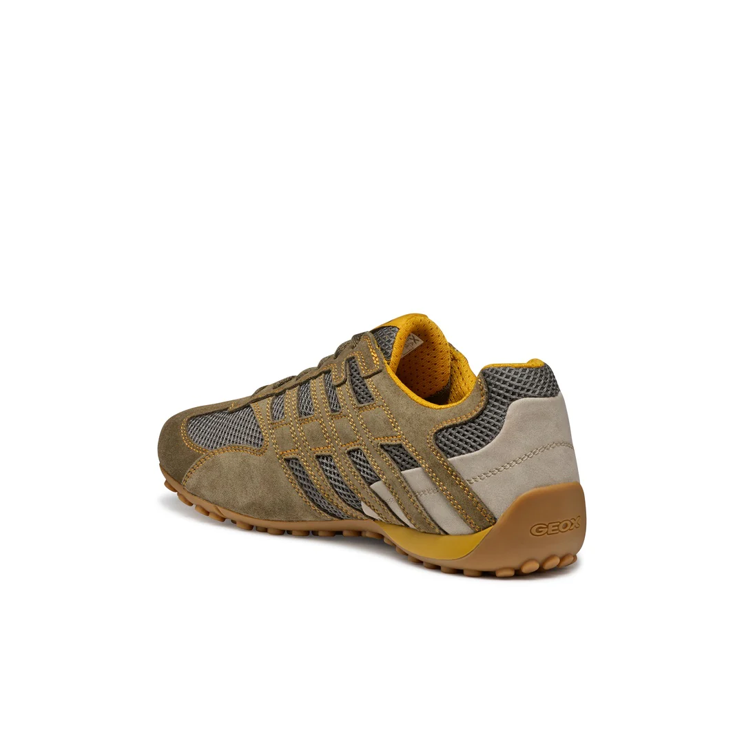 Scarpe stringate verdi da Uomo effetto scamosciato traspirante Geox - Image 5