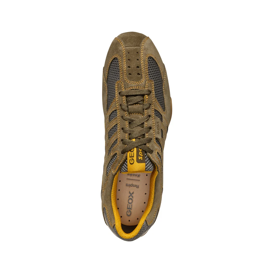 Scarpe stringate verdi da Uomo effetto scamosciato traspirante Geox - Image 7