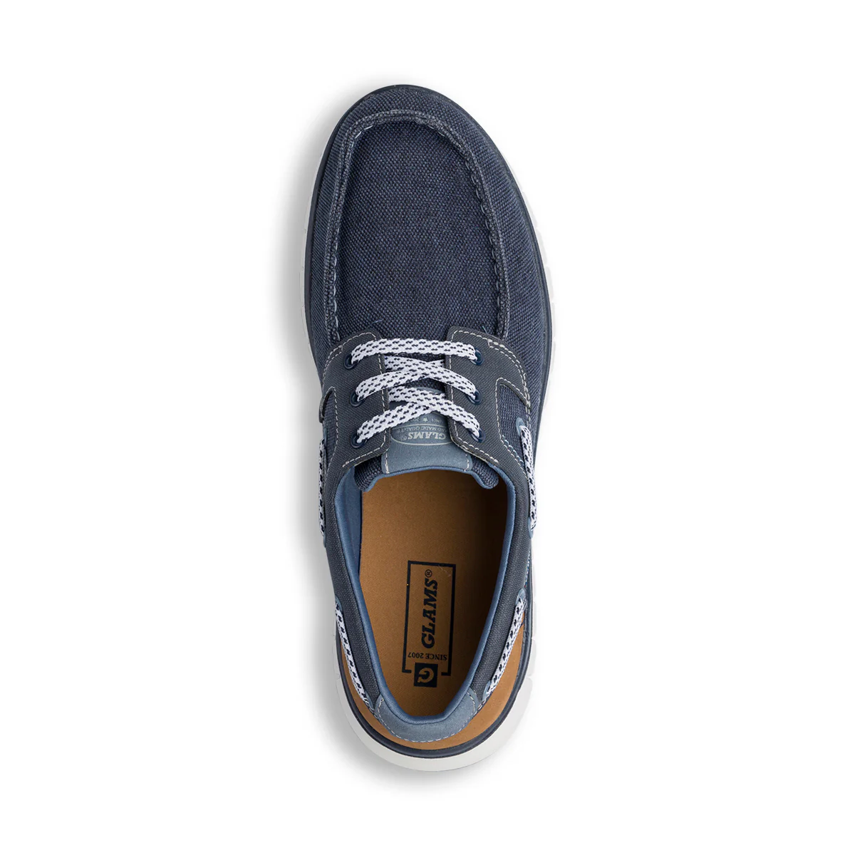 Scarpe Uomo in Tessuto effetto jeans con suola flessibile e lacci Glams - Image 5