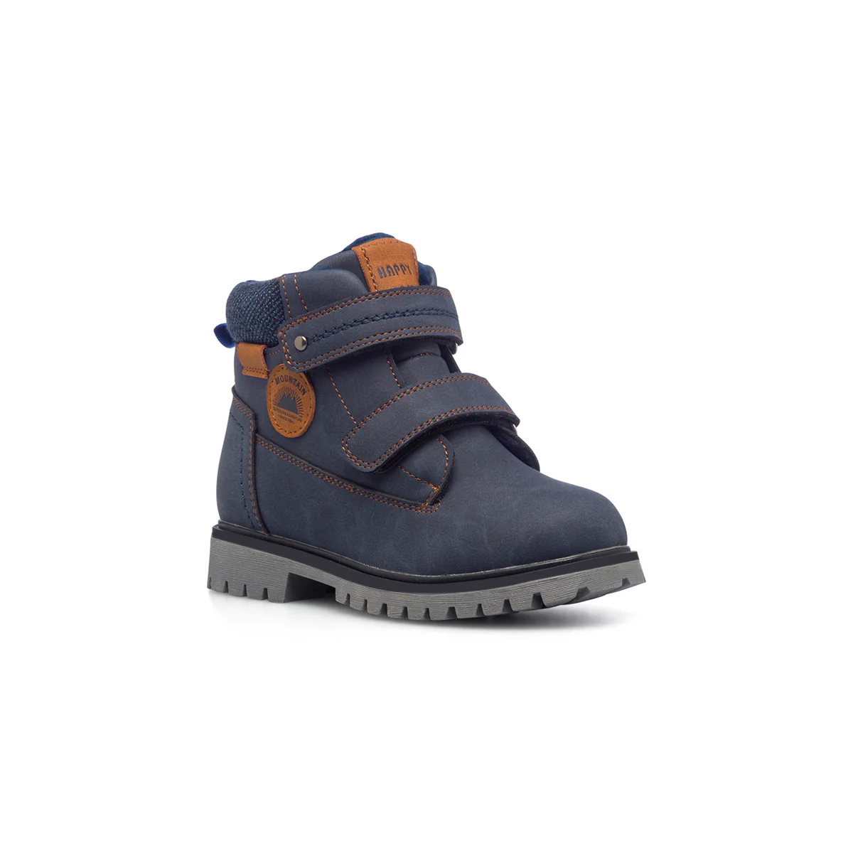 Scarponcini blu da bambino con chiusura in velcro Birilli&Monelli - Image 2