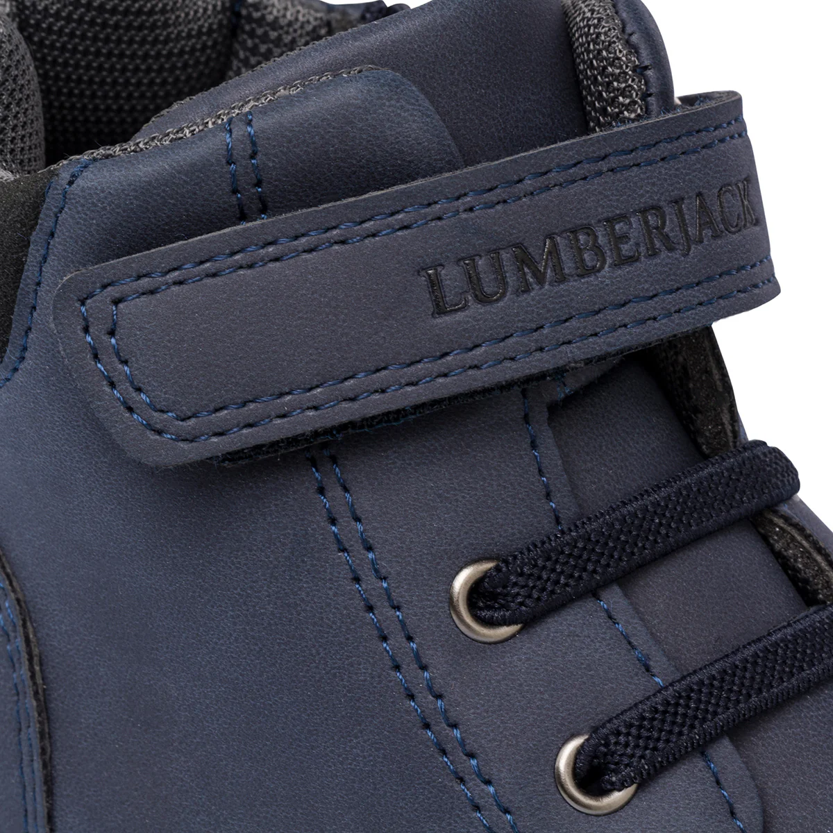 Scarponcini blu da bambino con velcro e lacci Lumberjack Gohan - Image 7