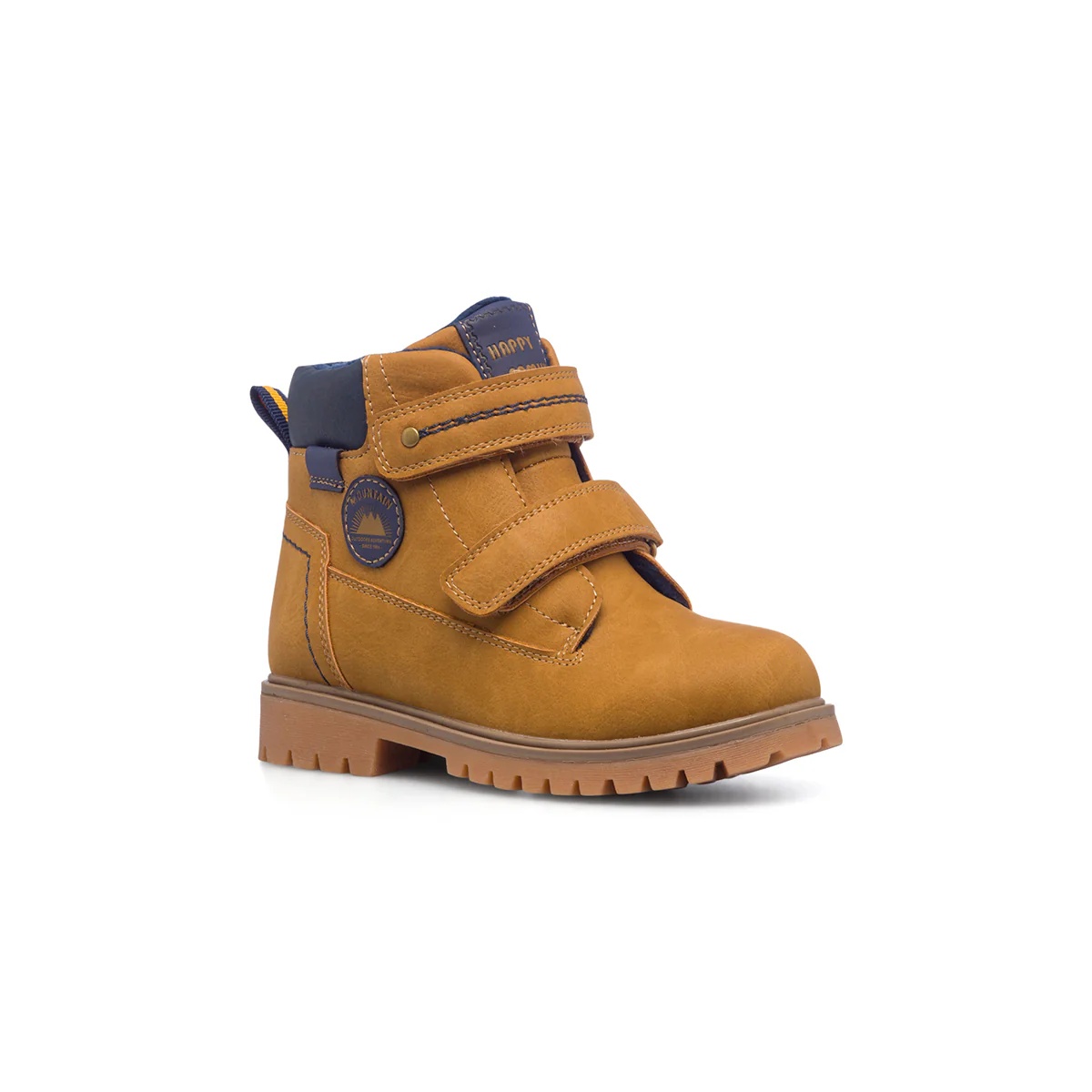Scarponcini camel da bambino con chiusura in velcro Birilli&Monelli - Image 2