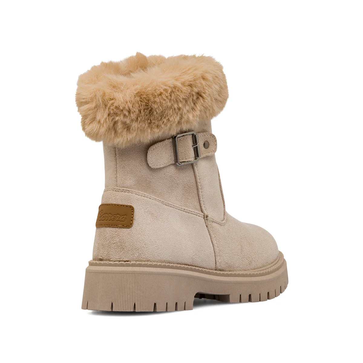 Scarponcini da Bambina taupe con pelliccia sintetica e fibbia Carrera Jeans - Image 3