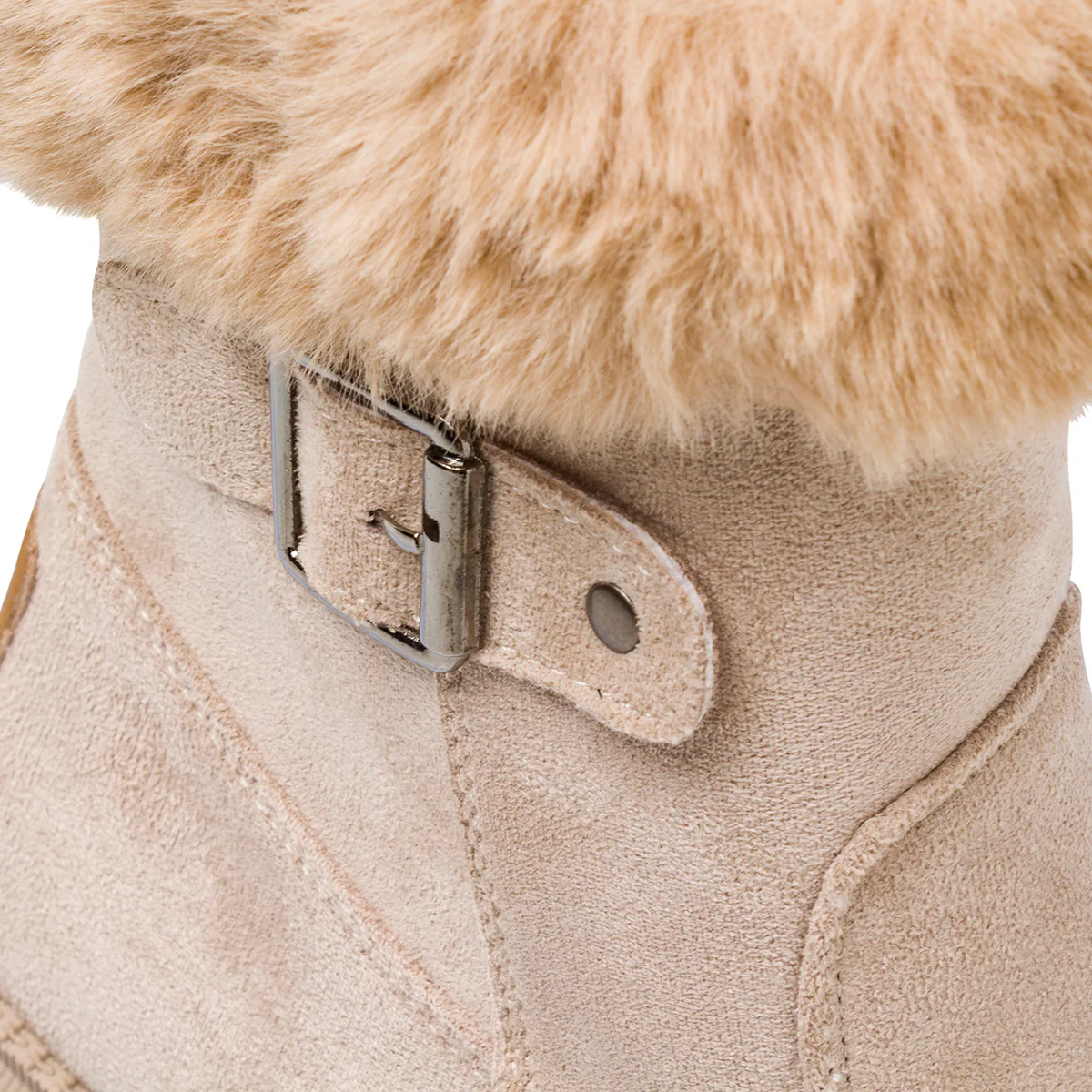 Scarponcini da Bambina taupe con pelliccia sintetica e fibbia Carrera Jeans - Image 6