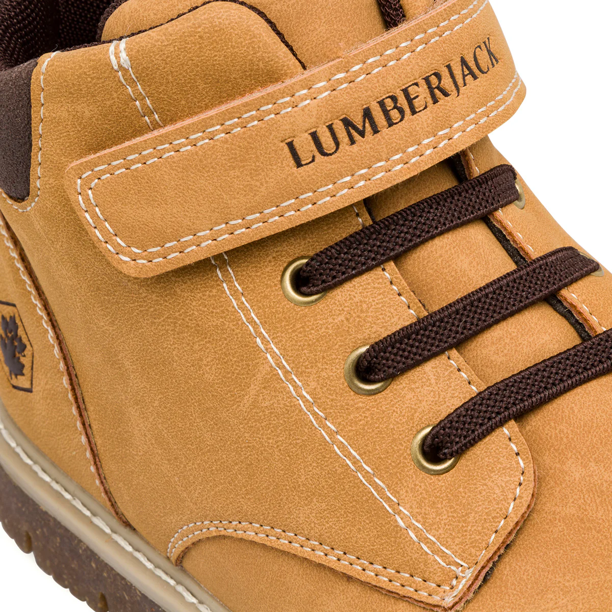 Scarponcini da bambino ocra con logo Lumberjack - Image 5